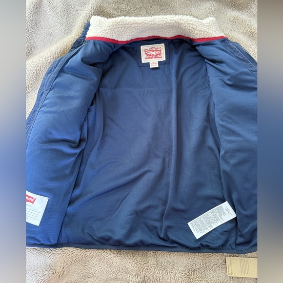 Levi’s Colorblock Sherpa Jacket Big Boys Sz L 12-13 yrs NWT full zip pockets - Picture 13 of 16